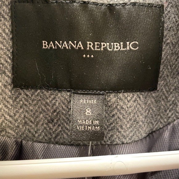 NWT Banana Republic Factory Herringbone Wool Blazer, 8P - Picture 2 of 10